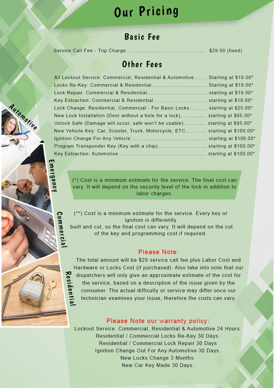 Arlington Locksmith Store Arlington, TX 972-810-6765 - Pricelist-2
